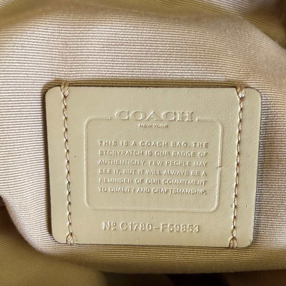 Coach Cream and Yellow Shoulder Bag - Picture 10 of 10